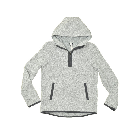 Lululemon Women's Gray Heathered Fleece Hoodie Pullover Knit Regular Size 6 - Picture 1 of 8